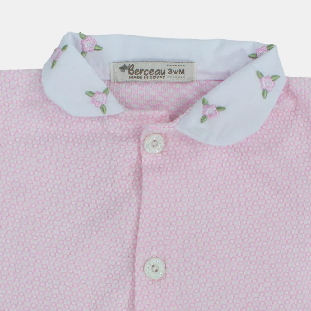Baby Girls Cotton Romper - Pastel Colors