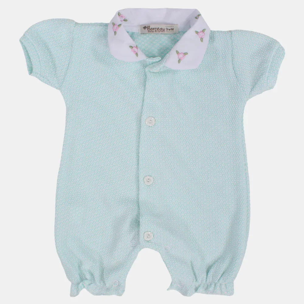 Baby Girls Cotton Romper - Pastel Colors