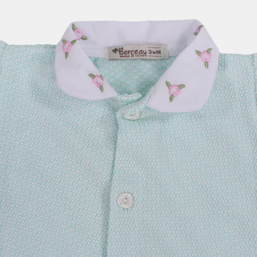 Baby Girls Cotton Romper - Pastel Colors