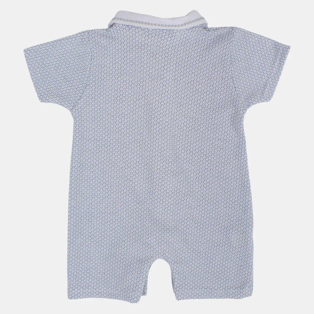 Baby Boys Cotton Romper with Cute Collar