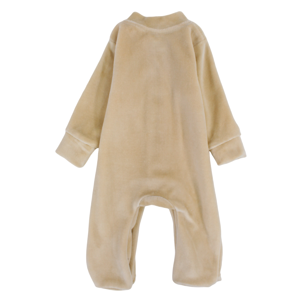 Baby Boys Velvet Baby Footie – Elephant Print