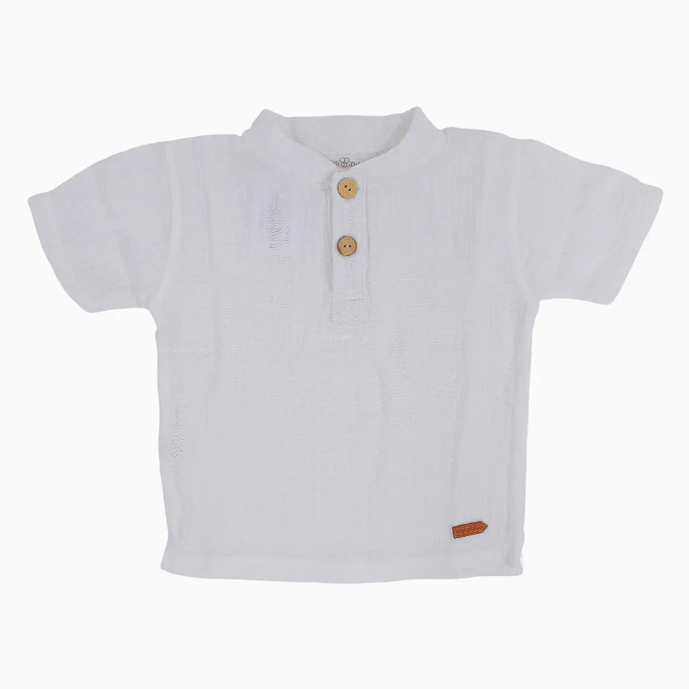 Baby Boys Plain Linen T-Shirt
