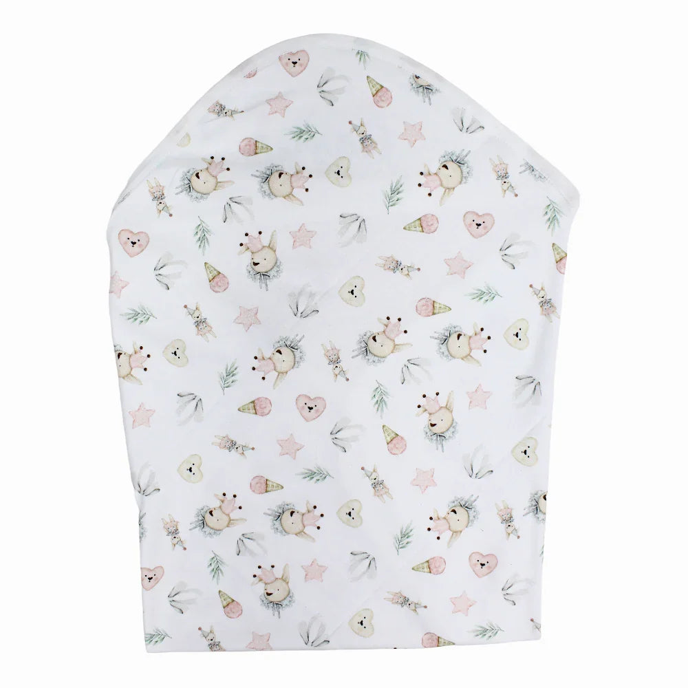 Baby Blanket – Off White with Fairy Tale Design