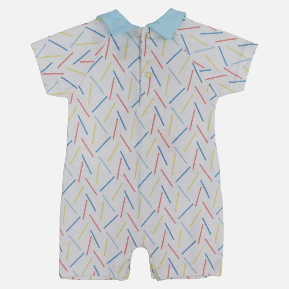 Baby Boys Cotton Romper – Like The Sea Print