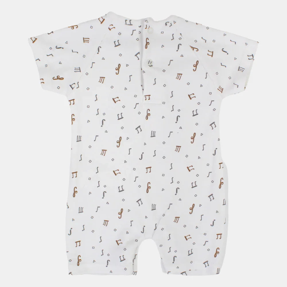 Baby Boys Cotton Romper with a Jazz-Inspired Twist