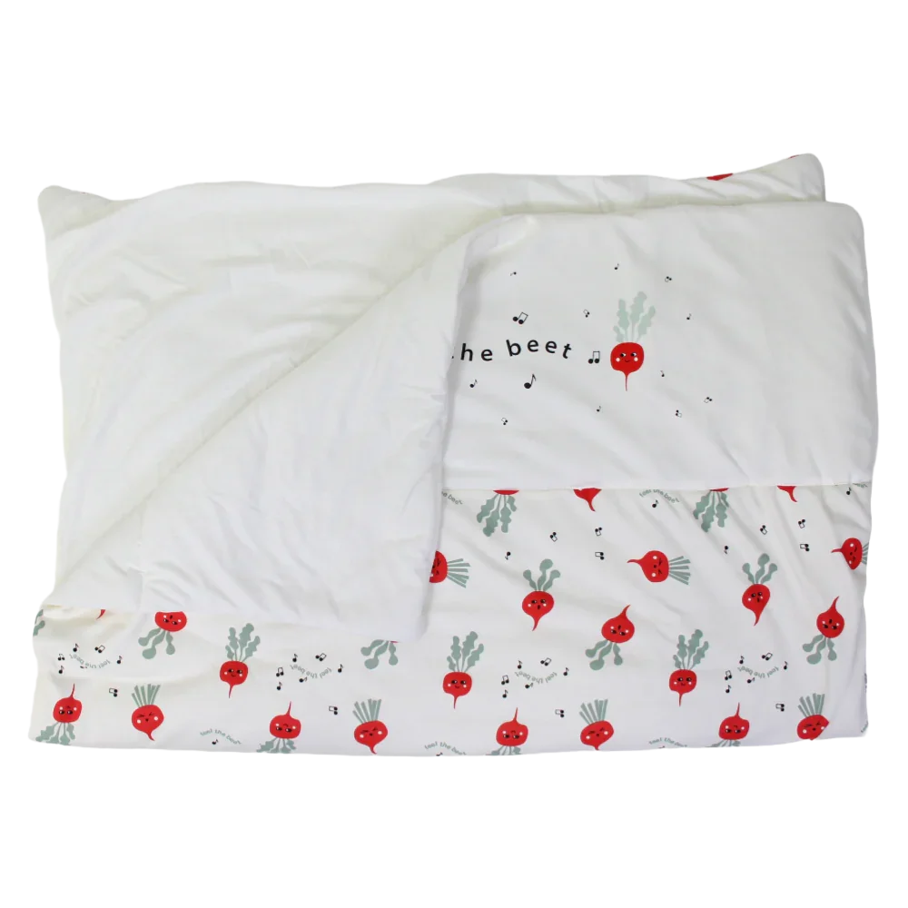 Cotton Baby Duvet – Off-White with Cute Print - Baby Essentials - Berceau