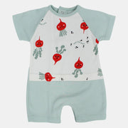 Unisex Baby Cotton Romper - "Feel the Beet" Design