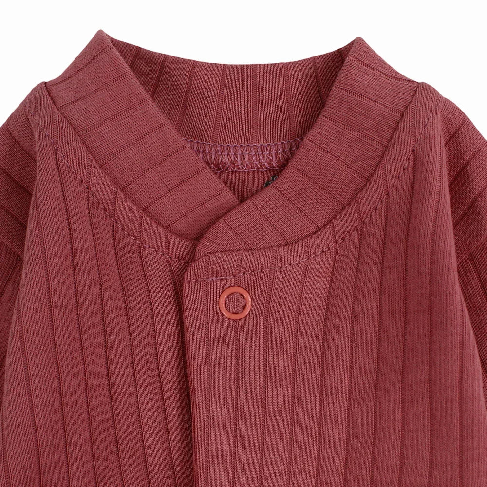 Unisex Ribbed Cotton Baby Footie