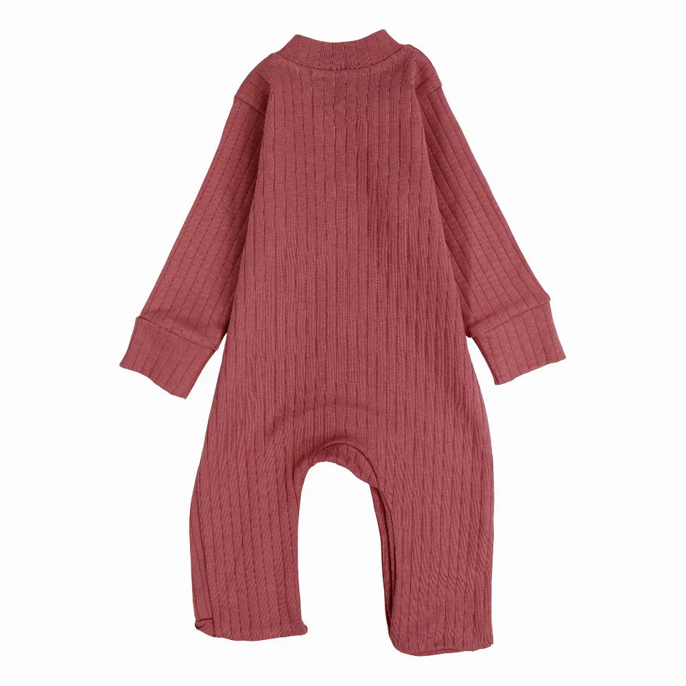 Unisex Ribbed Cotton Baby Footie