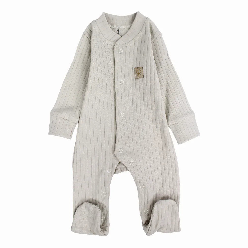 Unisex Ribbed Cotton Baby Footie