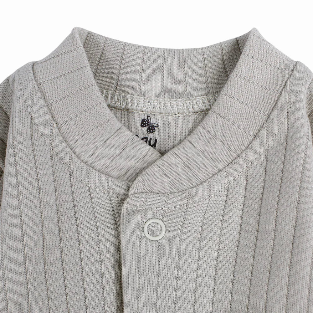 Unisex Ribbed Cotton Baby Footie