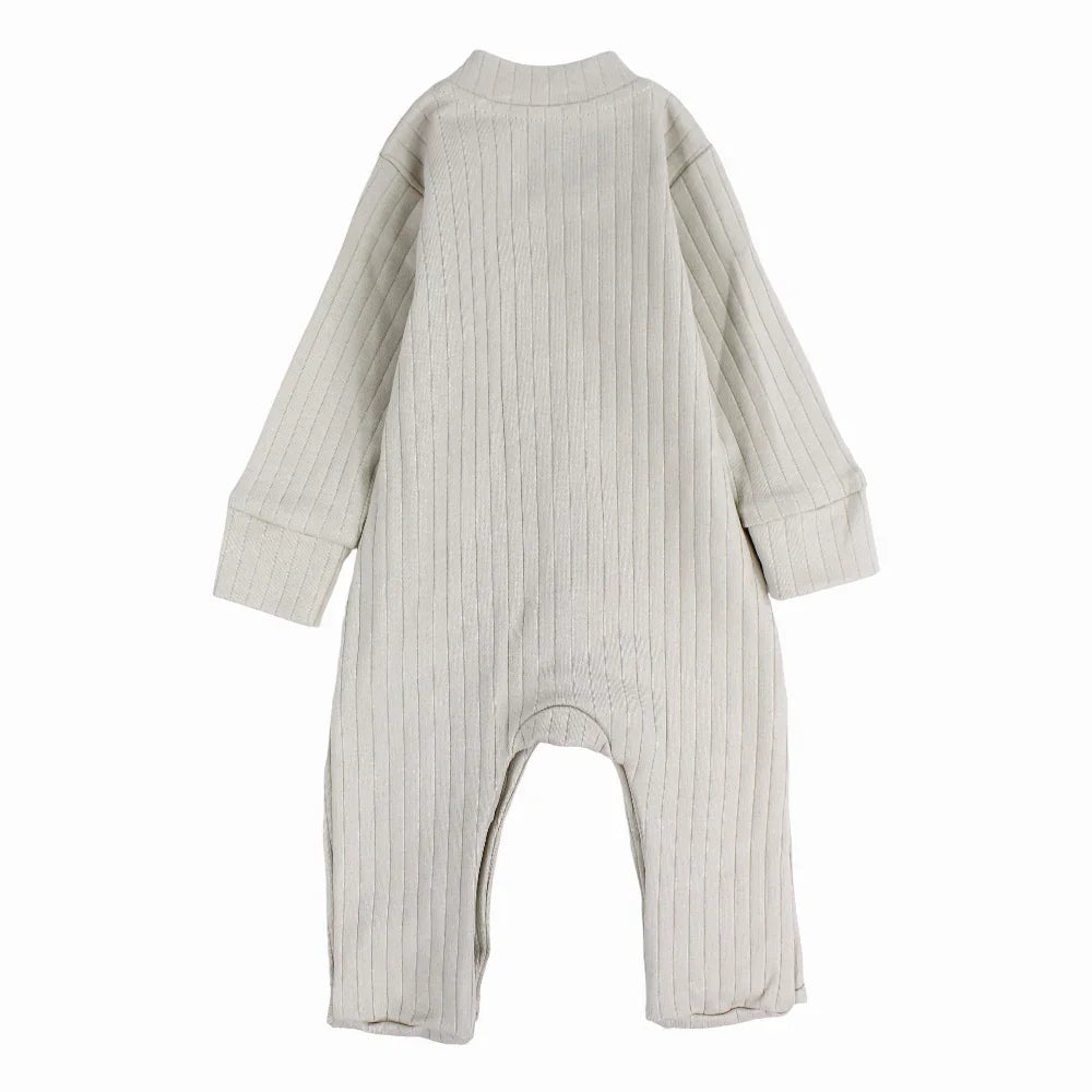 Unisex Ribbed Cotton Baby Footie