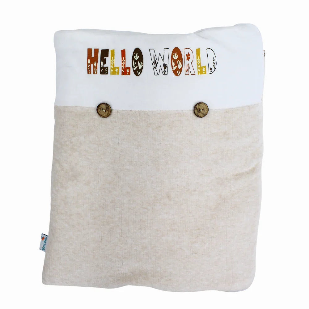 Unisex Velvet Baby Sleeping Bag with Hello World Print