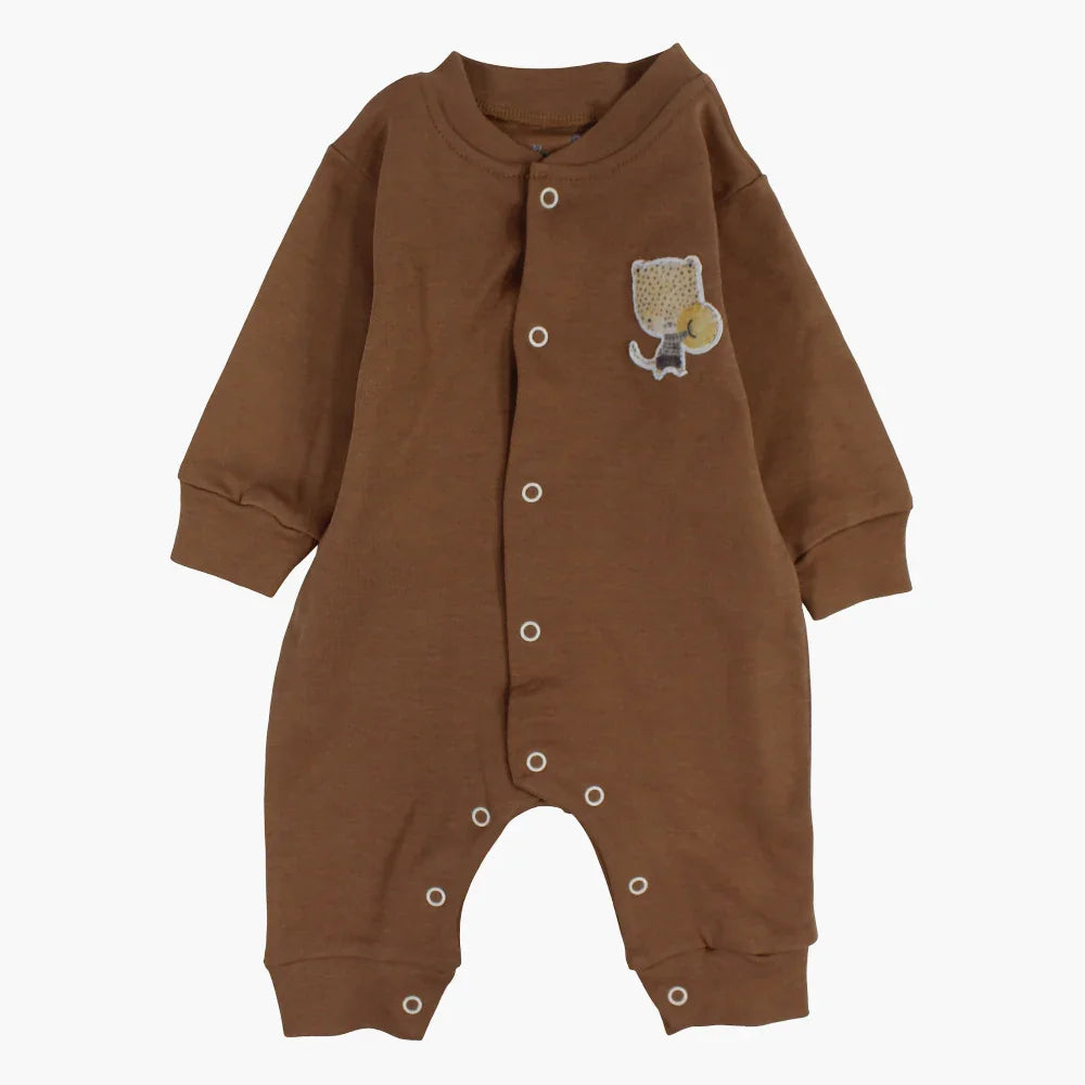 Baby Boys Cotton Footless Onesie – Fun Leopard Print