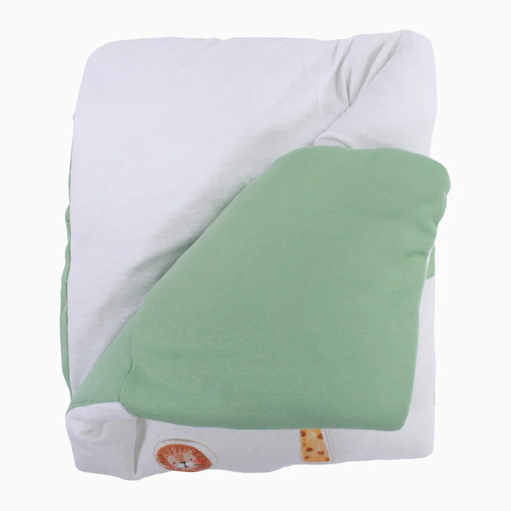 Baby Cotton Duvet - Off-White Safari Design