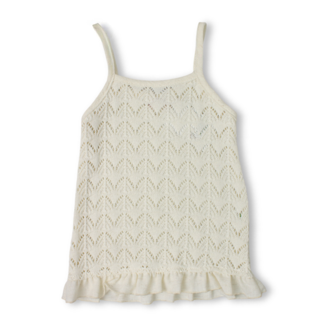 Baby Girls Crochet Dress – Off-White