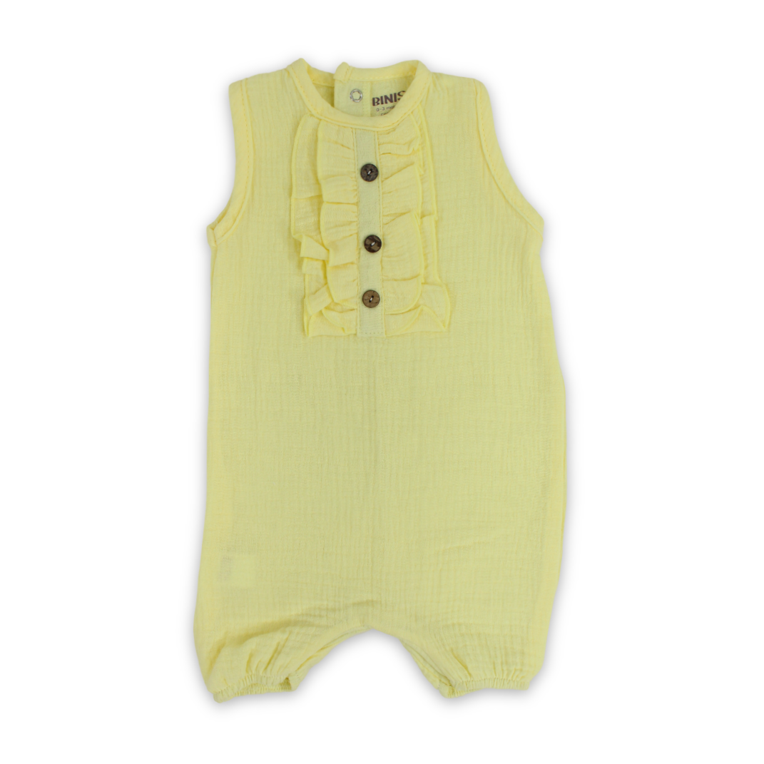 Baby Girls Cotton Ruffles Romper - Clothing - Mini Binis