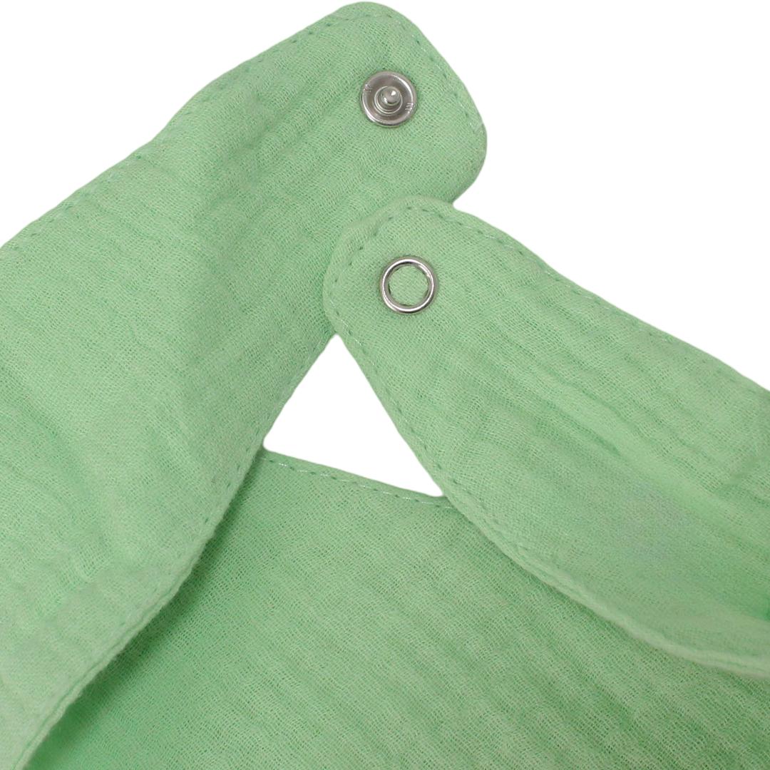 Cotton Baby Bib – Mint with "Dreamy Dots" Print