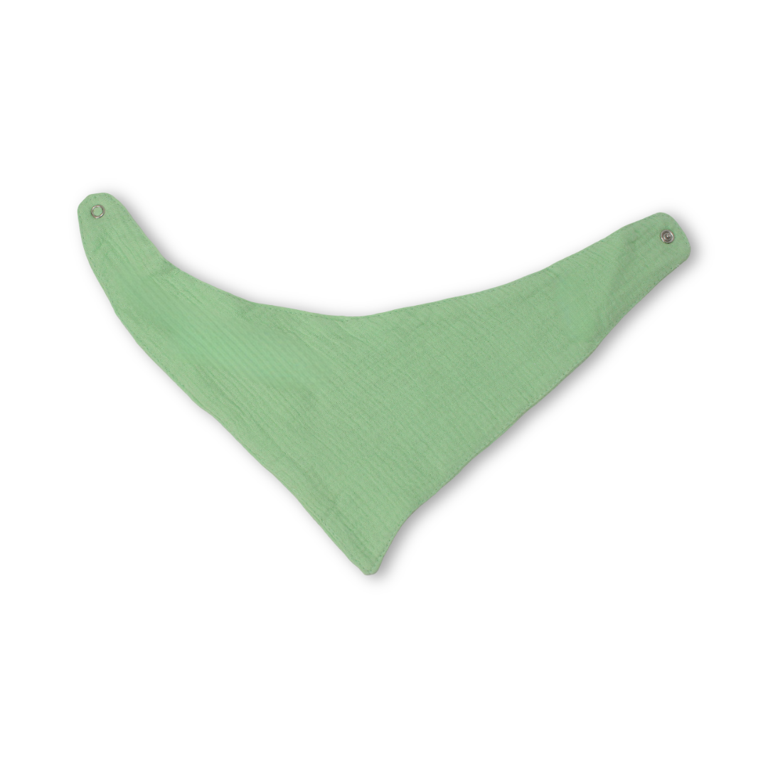 Cotton Baby Bib – Mint with "Dreamy Dots" Print