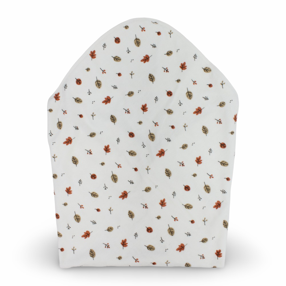 Velvet Baby Blanket – Off-White/Beige with “Hello World” Design ( 70 * 75 )