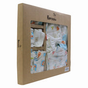 Baby Girls Cotton Clothes Gift Box – Off-White with Animal Faces