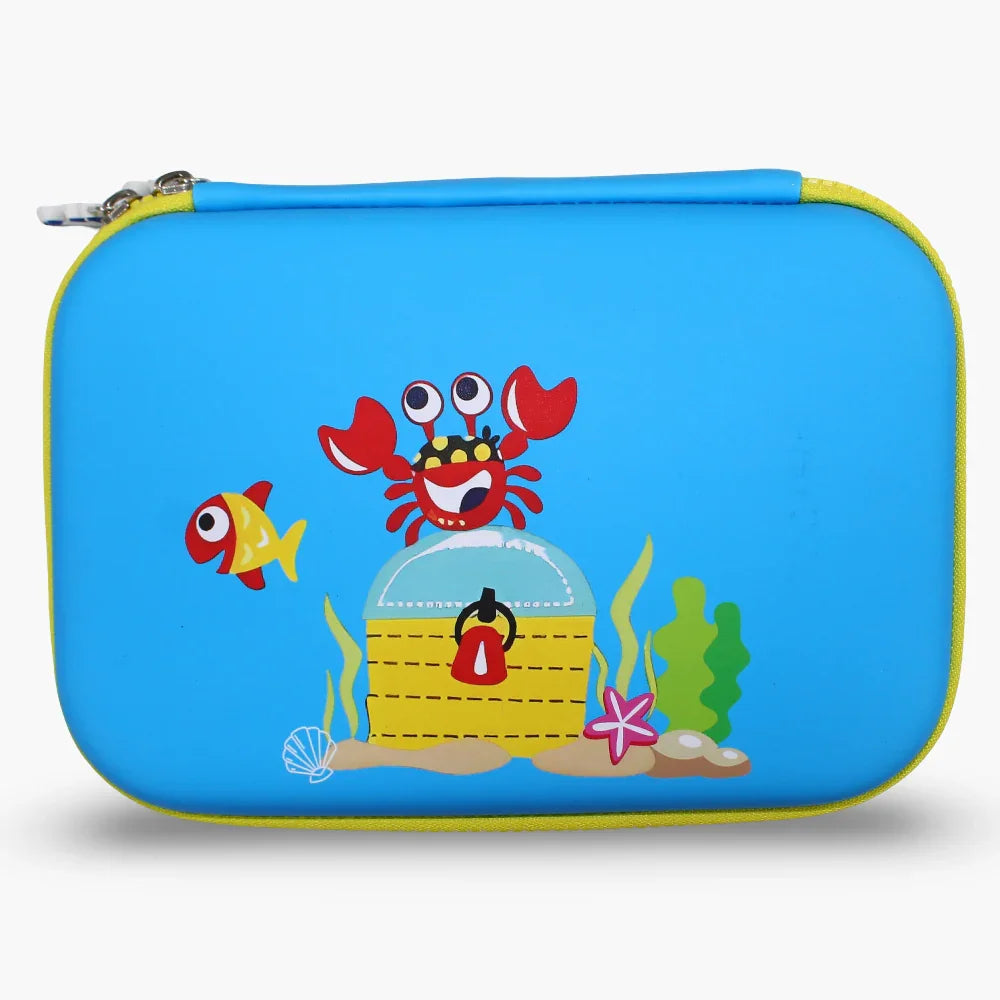 Fish Design Pencil Case – Light Blue