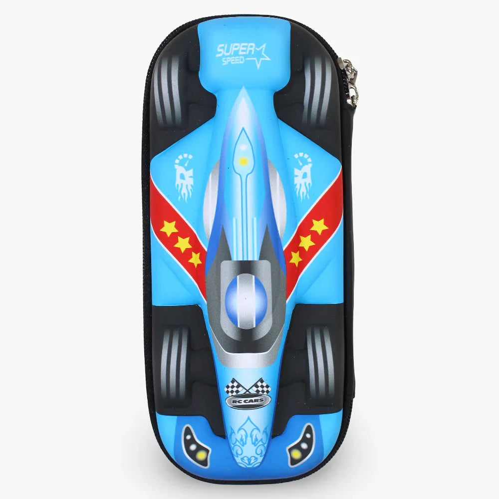 Racing Car Pencil Case - Light Blue