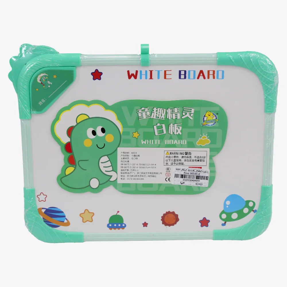 Plastic White Board – Aqua with Dino Theme