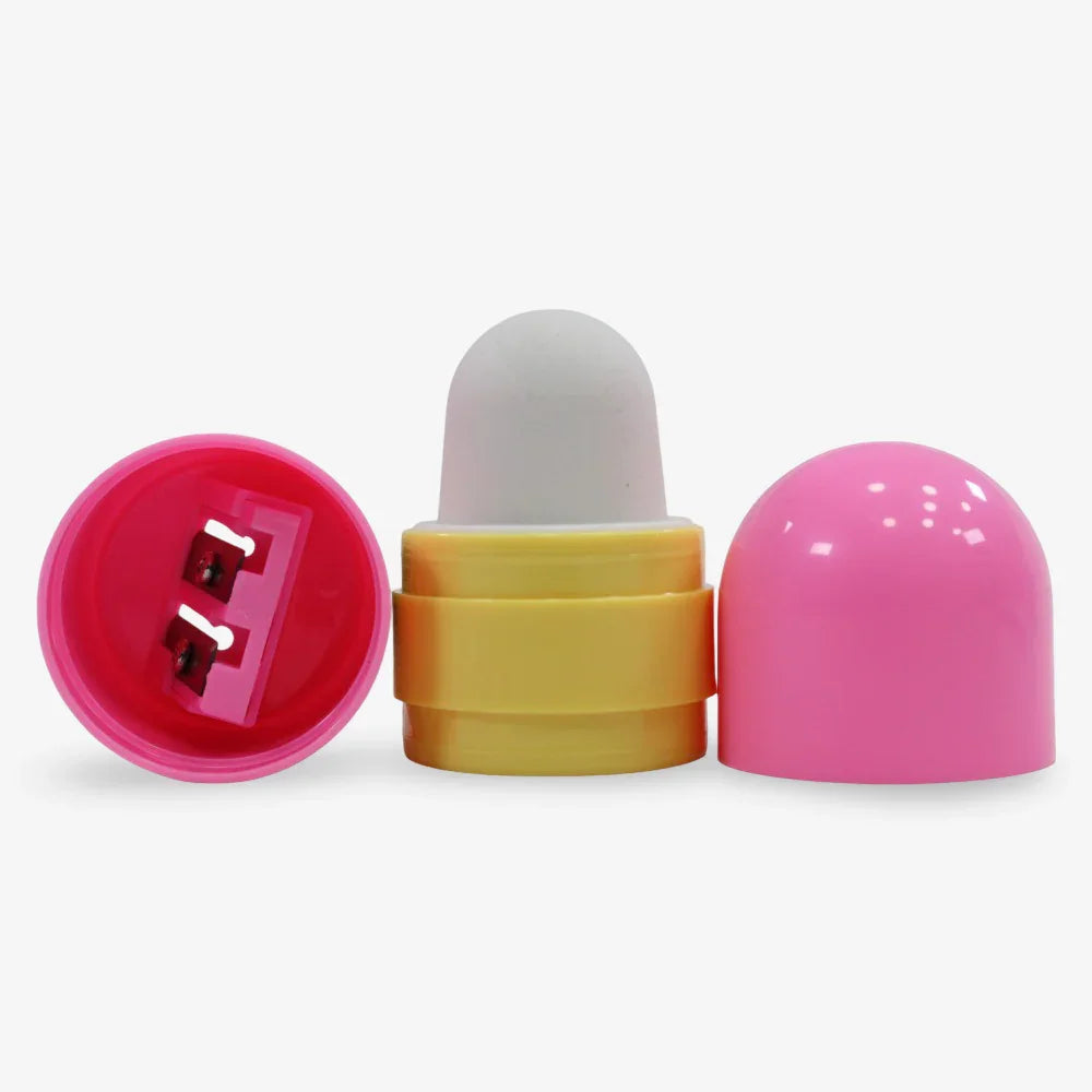 Lipstick Shaped Pencil Sharpener/Eraser – Pink