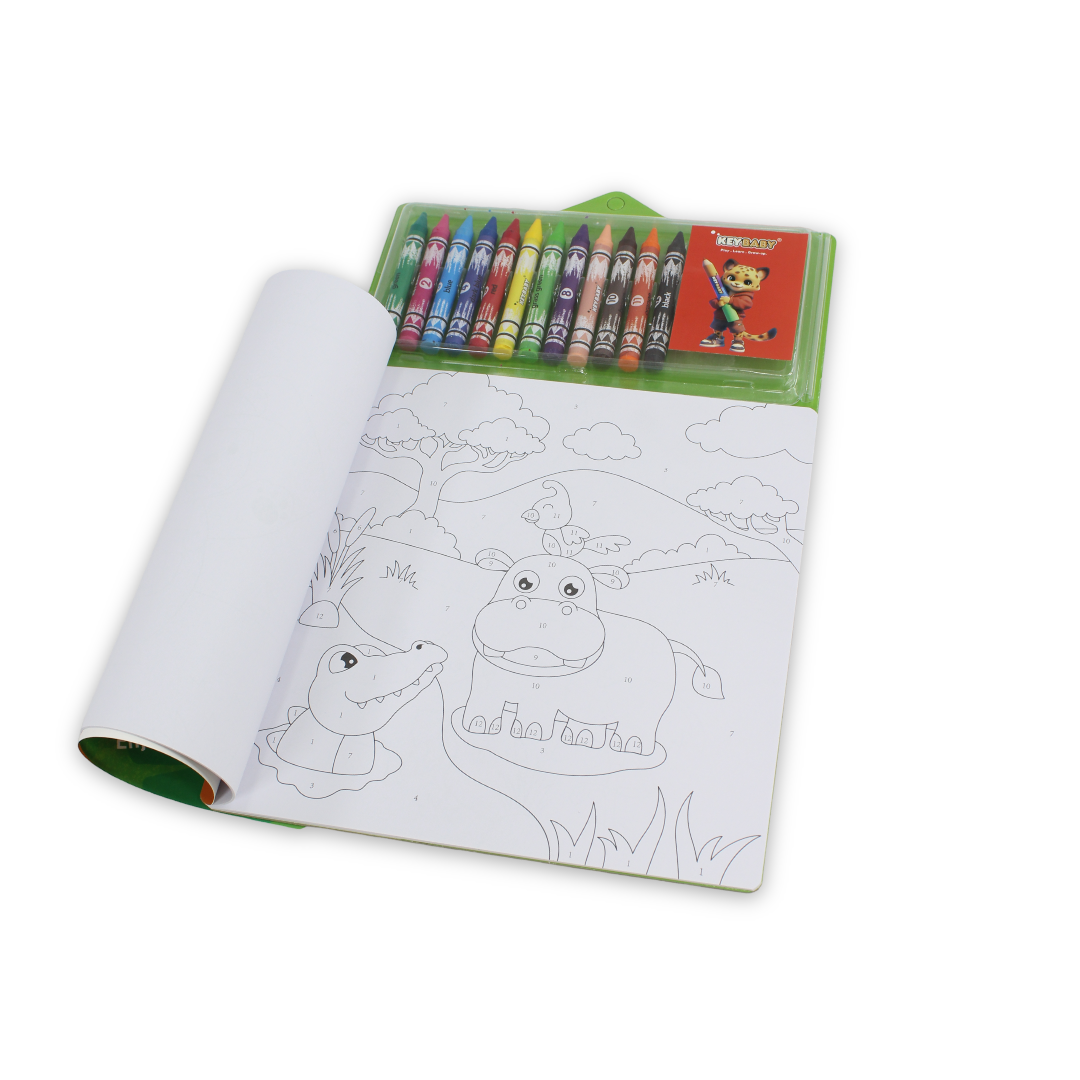 Keybaby Fun Crayon Animal Coloring Book - School