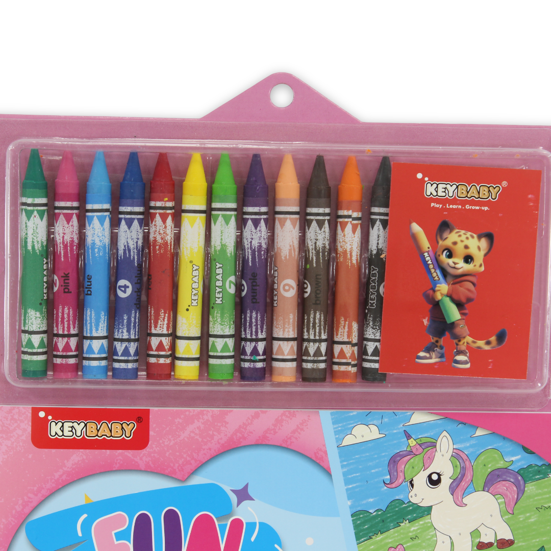 Keybaby Fun Crayon Unicorn Coloring Book