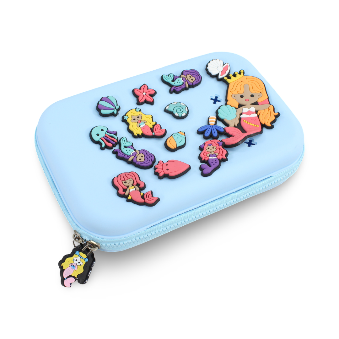 EVA Mermaid 3D Hardcover Pencil Case – Baby Blue - School - Tokyo