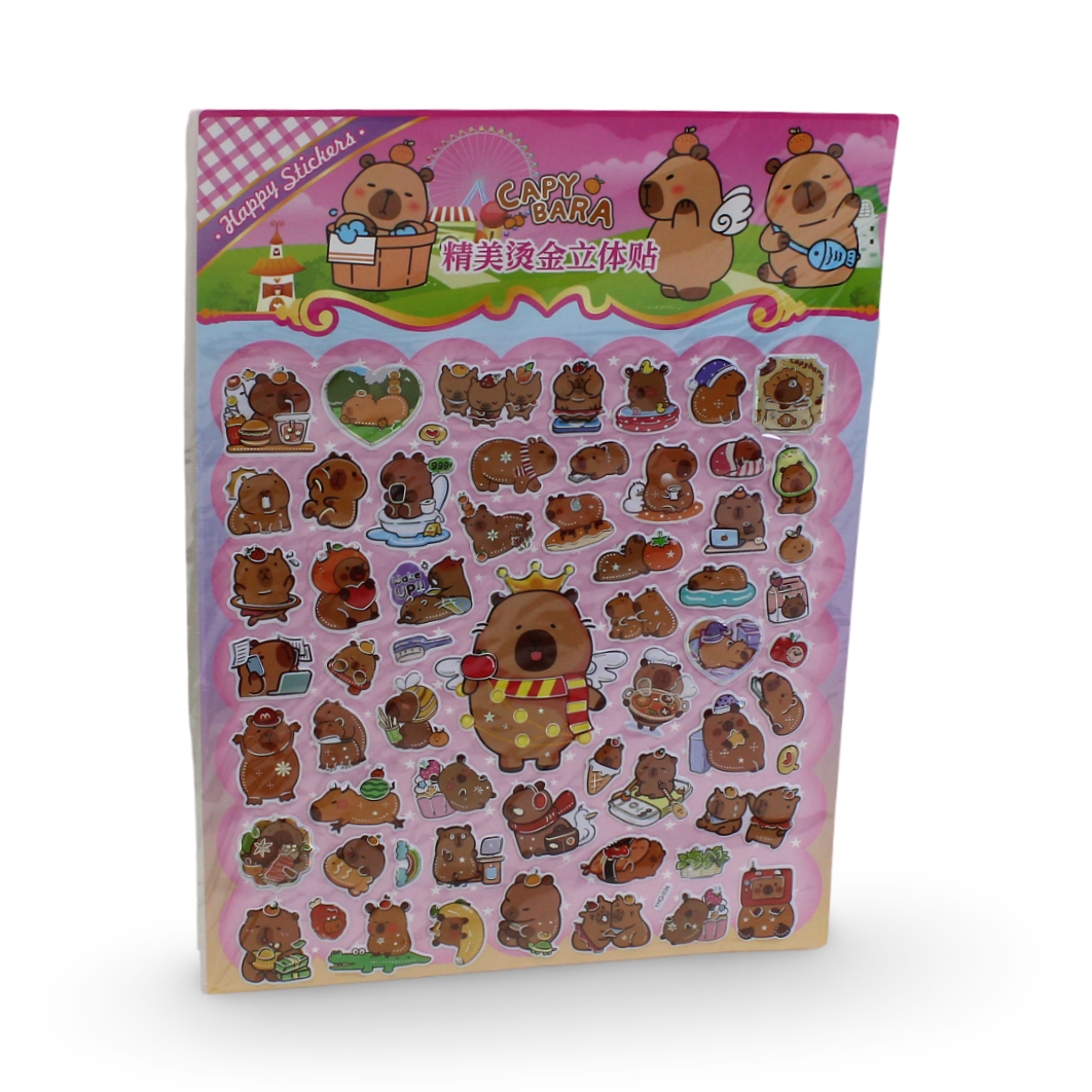 Capybara 3D Puffy Sticker Set - Assortments - Tokyo