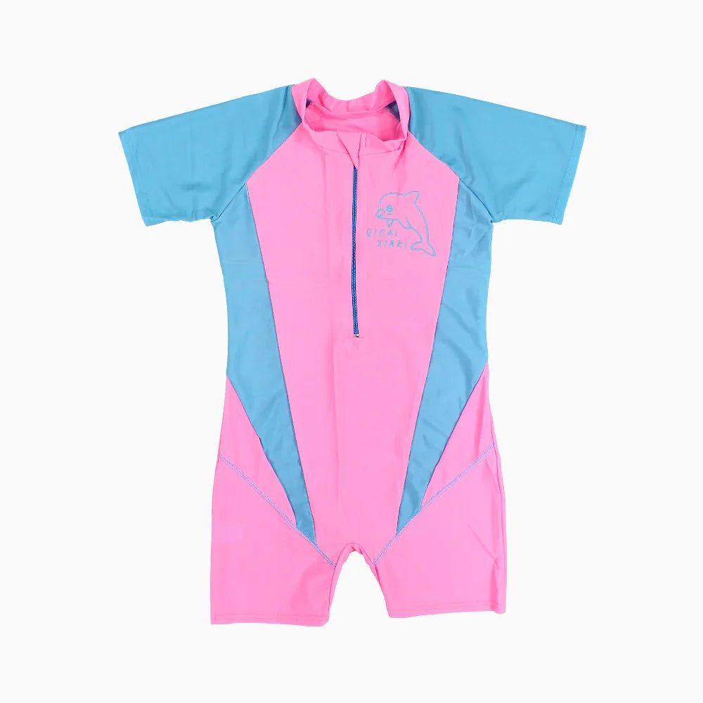 Girls Overall Swimsuit - Dolphin Design