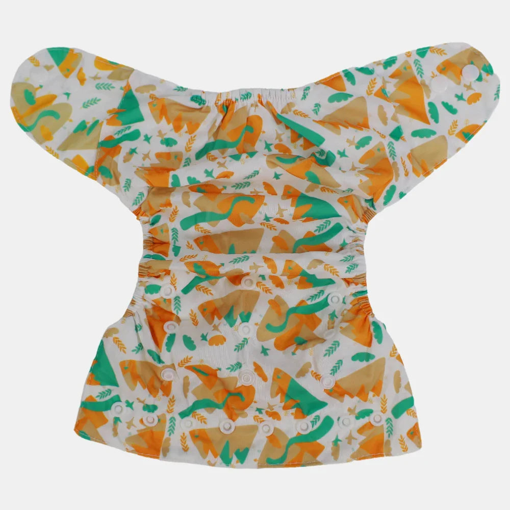 Reusable Baby Diaper - White with Fun Prints