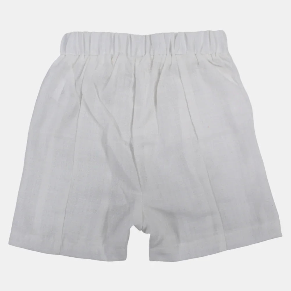 Girls Linen Shorts – Bow Details