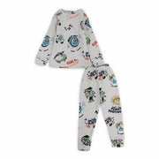 Boys Thermal Set – Beige with Positivity Print