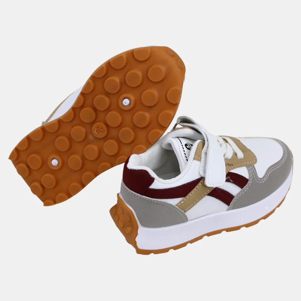Boys Leather Sneakers - Multicolor