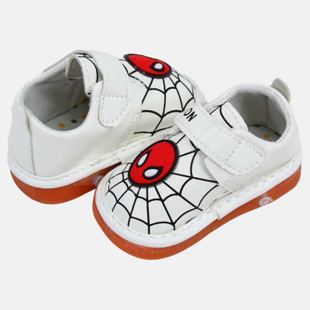 Baby Boys Spiderman Leather Sneakers - Multicolor