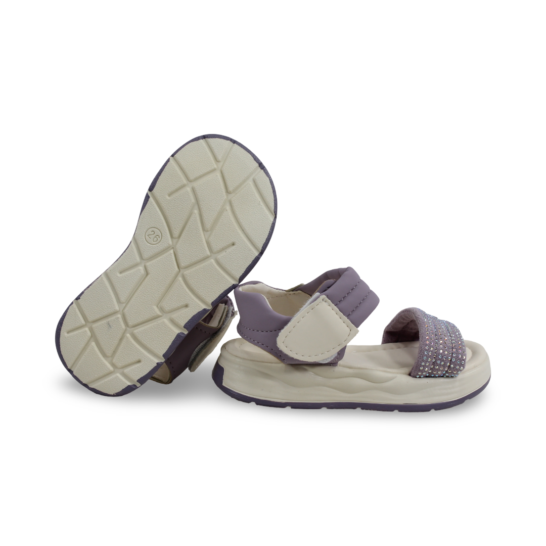 Girls Leather Sandal – Purple