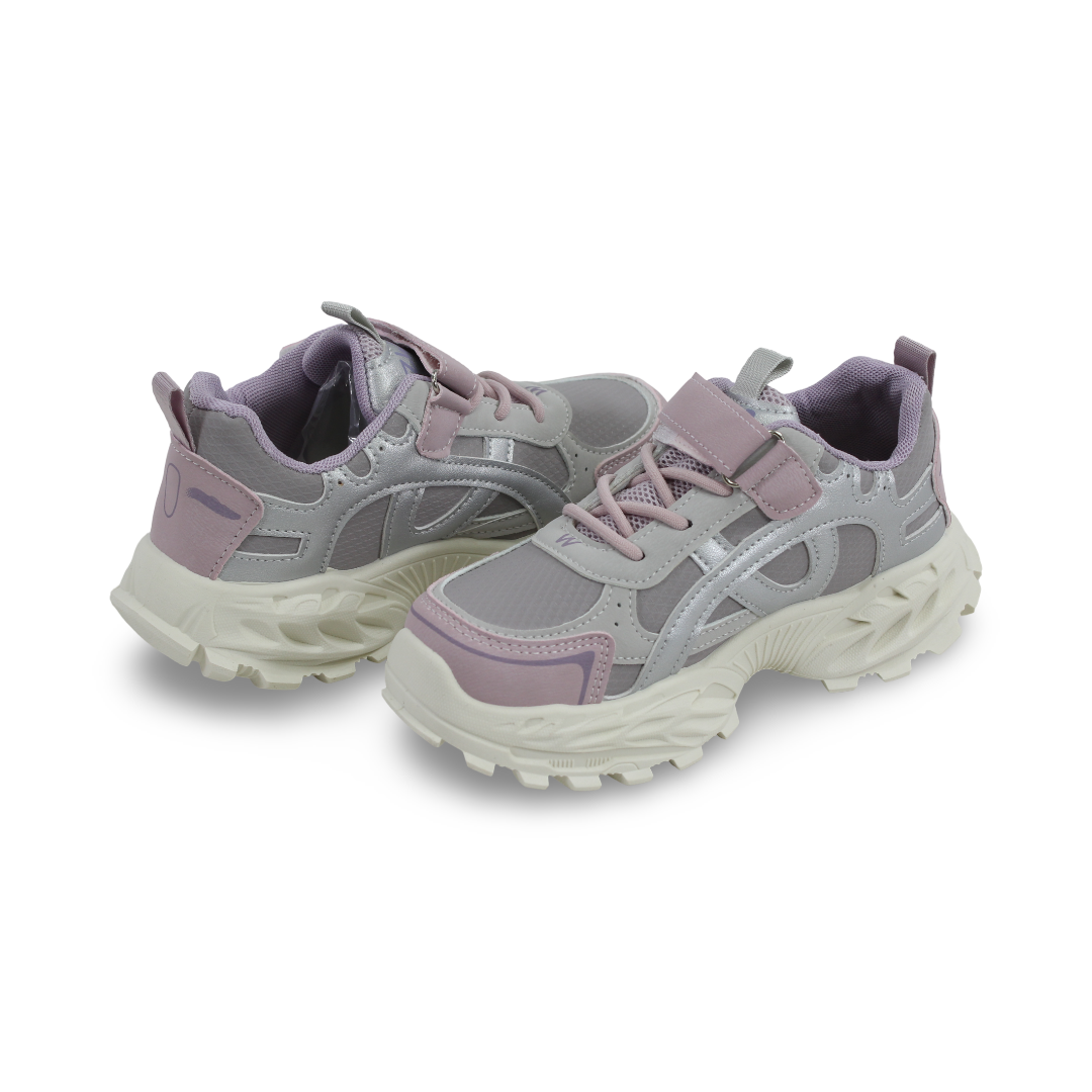 Girls Leather Sneakers – Purple Wason