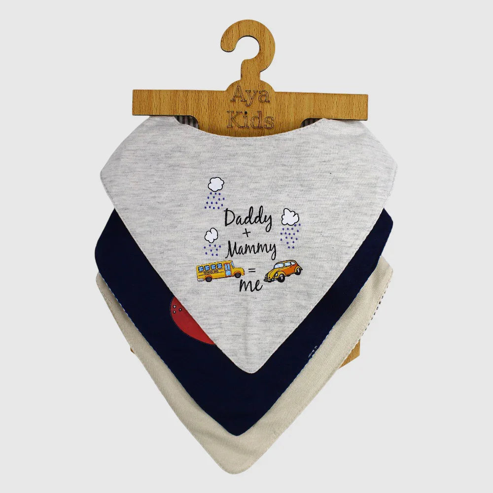 Pack of 3 – Cotton Bibs Daddy & Mommy