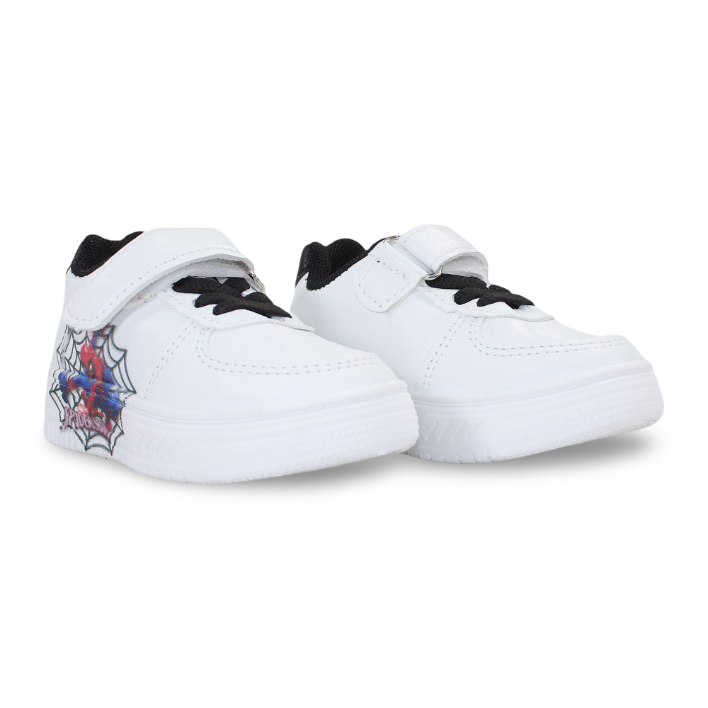 Baby Boys Leather Sneakers – Black with Spider-Man Design - Clothing - Cherries