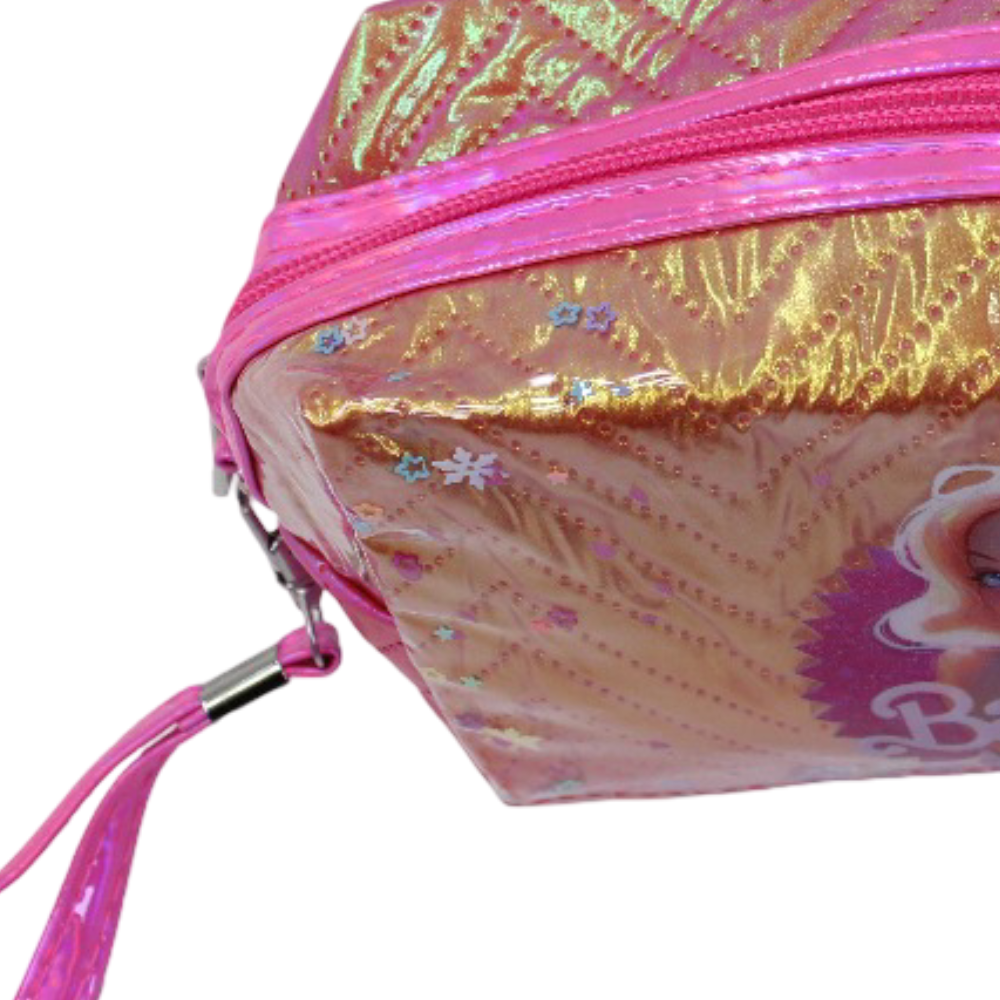 Make-Up Bag – Fuchsia with Barbie Print