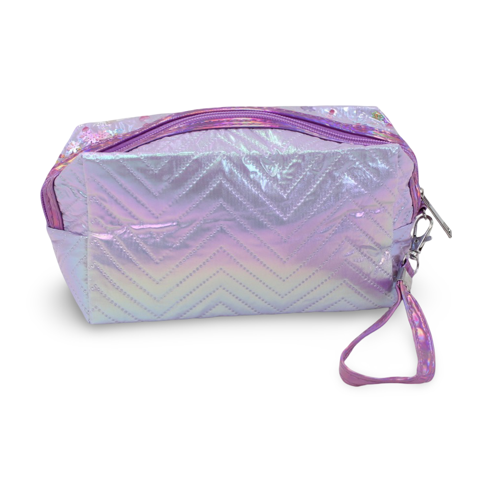 Make-Up Bag – Purple with Barbie Print