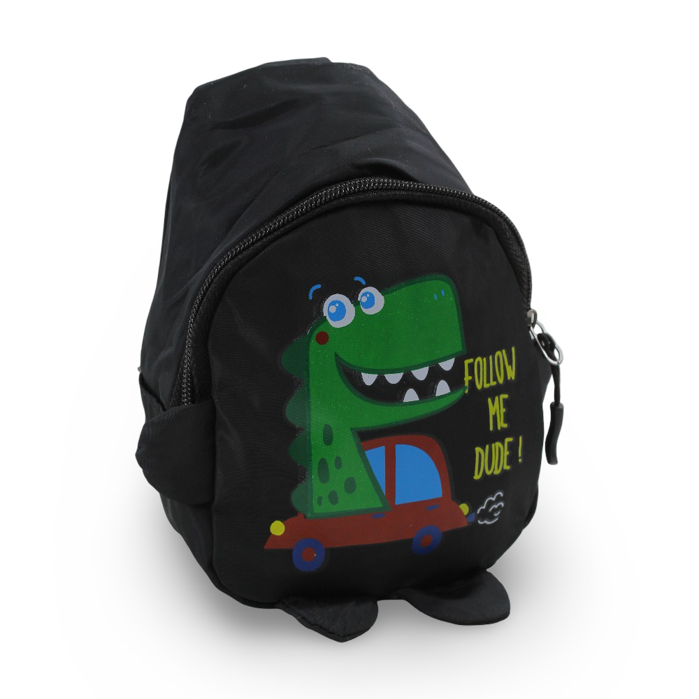 Cross Bag – Black with Dino Print - School - Cherries