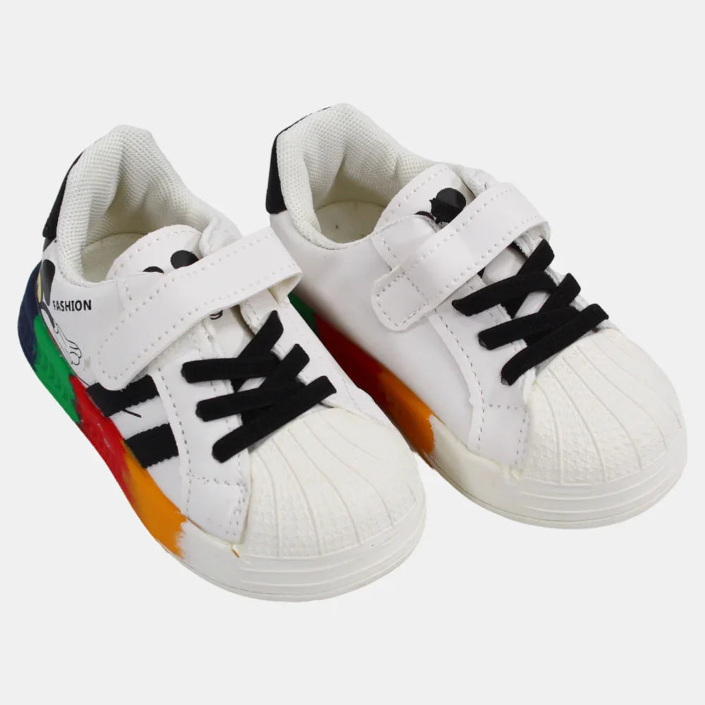 Baby Boys Mickey Mouse Leather Sneakers