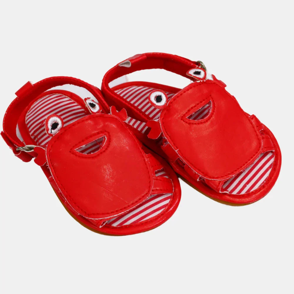 Baby Boys Leather Sandals – Crab Design