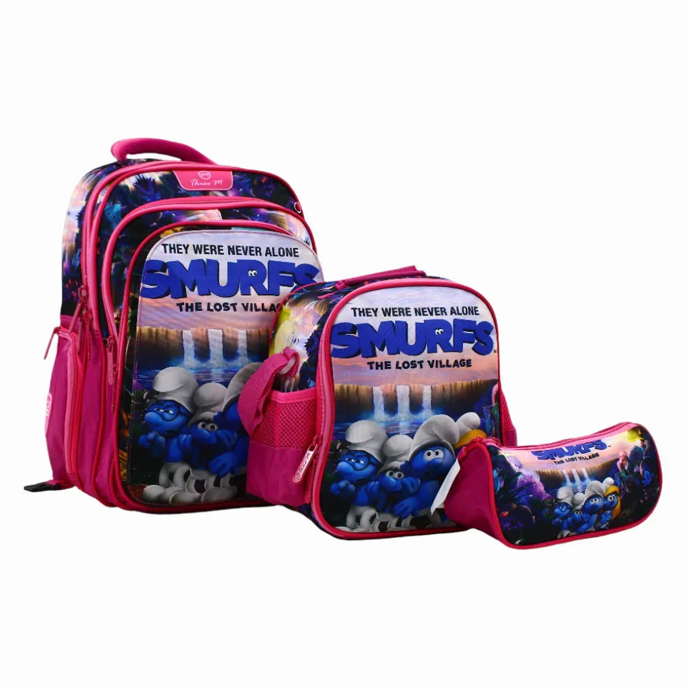Smurfs School Set 3 Faces in 1 – 17 Inches - 3M