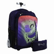 Purplish School Set – 20 Inches (Trolley Bag + Pencil case)